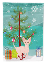 Load image into Gallery viewer, Sphynx Cat Merry Christmas Tree Flag Canvas House Size BB4432CHF