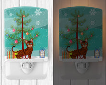 Load image into Gallery viewer, Toyger Cat Merry Christmas Tree Ceramic Night Light BB4434CNL