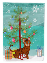 Load image into Gallery viewer, Toyger Cat Merry Christmas Tree Garden Flag - Outdoor Decorative Yard Flag BB4434GF