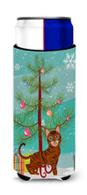 Load image into Gallery viewer, Toyger Cat Merry Christmas Tree   Hugger for slim cans BB4434MUK