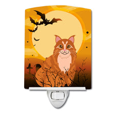 Load image into Gallery viewer, Halloween Maine Coon Cat Ceramic Night Light BB4448CNL