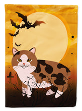 Load image into Gallery viewer, Halloween Manx Cat Flag Canvas House Size BB4449CHF