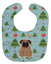 Load image into Gallery viewer, Christmas Pug Brown Baby Bib BB4665BIB