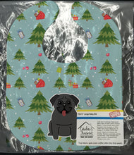 Load image into Gallery viewer, Christmas Pug Black Baby Bib BB4666BIB