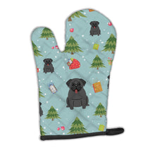 Load image into Gallery viewer, Christmas Pug Black Oven Mitt BB4666OVMT