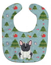 Load image into Gallery viewer, Christmas French Bulldog Black White Baby Bib BB4672BIB