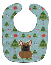 Load image into Gallery viewer, Christmas French Bulldog Brown Baby Bib BB4673BIB