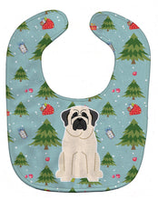 Load image into Gallery viewer, Christmas Mastiff White Baby Bib BB4677BIB