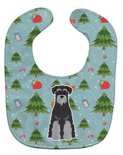 Load image into Gallery viewer, Christmas Standard Schnauzer Black Grey Baby Bib BB4694BIB