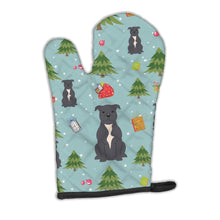 Load image into Gallery viewer, Christmas Staffordshire Bull Terrier Blue Oven Mitt BB4706OVMT