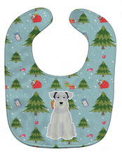 Load image into Gallery viewer, Christmas Miniature Schanuzer White Baby Bib BB4713BIB