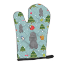 Load image into Gallery viewer, Christmas Poodle Silver Oven Mitt BB4728OVMT