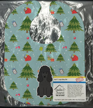 Load image into Gallery viewer, Christmas Poodle Black Baby Bib BB4731BIB