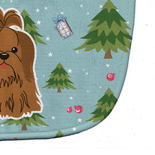 Load image into Gallery viewer, Christmas Shih Tzu Silver Chocolate Baby Bib BB4746BIB