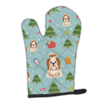 Load image into Gallery viewer, Christmas Shih Tzu Red White Oven Mitt BB4747OVMT