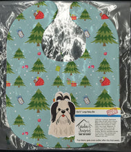 Load image into Gallery viewer, Christmas Shih Tzu Black White Baby Bib BB4748BIB