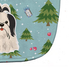 Load image into Gallery viewer, Christmas Shih Tzu Black White Baby Bib BB4748BIB