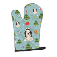 Load image into Gallery viewer, Christmas Shih Tzu Black White Oven Mitt BB4748OVMT