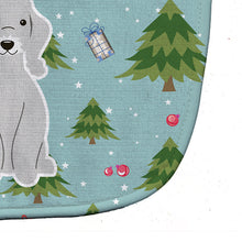 Load image into Gallery viewer, Christmas Bedlington Terrier Blue Baby Bib BB4750BIB