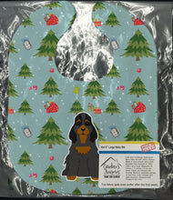 Load image into Gallery viewer, Christmas Cocker Spaniel Black Tan Baby Bib BB4753BIB
