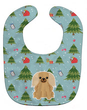 Load image into Gallery viewer, Christmas Pekingnese Fawn Sable Baby Bib BB4764BIB
