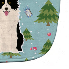 Load image into Gallery viewer, Christmas Border Collie Black White Baby Bib BB4778BIB