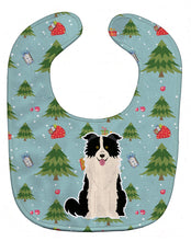 Load image into Gallery viewer, Christmas Border Collie Black White Baby Bib BB4778BIB
