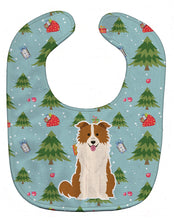 Load image into Gallery viewer, Christmas Border Collie Red White Baby Bib BB4779BIB
