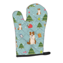 Load image into Gallery viewer, Christmas Border Collie Red White Oven Mitt BB4779OVMT