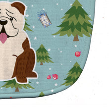 Load image into Gallery viewer, Christmas English Bulldog Brindle White Baby Bib BB4781BIB