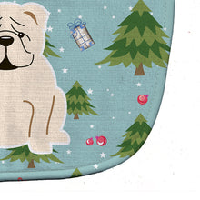 Load image into Gallery viewer, Christmas English Bulldog White Baby Bib BB4783BIB