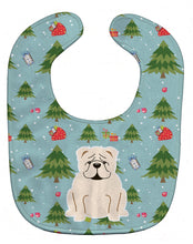 Load image into Gallery viewer, Christmas English Bulldog White Baby Bib BB4783BIB