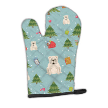 Load image into Gallery viewer, Christmas English Bulldog White Oven Mitt BB4783OVMT