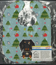 Load image into Gallery viewer, Christmas Wire Haired Dachshund Dapple Baby Bib BB4788BIB