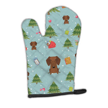 Load image into Gallery viewer, Christmas Dachshund Red Brown Oven Mitt BB4790OVMT