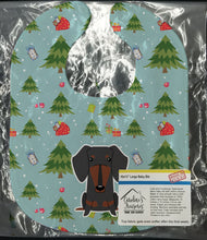 Load image into Gallery viewer, Christmas Dachshund Black Tan Baby Bib BB4792BIB