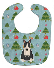 Load image into Gallery viewer, Christmas Bull Terrier Black White Baby Bib BB4793BIB