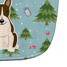 Load image into Gallery viewer, Christmas Bull Terrier Dark Brindle Baby Bib BB4796BIB