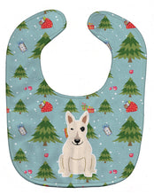 Load image into Gallery viewer, Christmas Bull Terrier White Baby Bib BB4798BIB