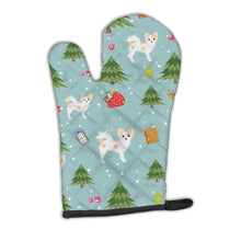Load image into Gallery viewer, Christmas Longhair Pied Chihuahua Oven Mitt BB4927OVMT