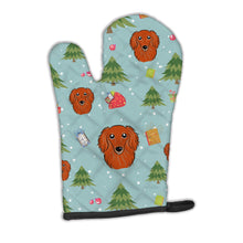 Load image into Gallery viewer, Christmas Longhair Red Dachshund Oven Mitt BB5003OVMT