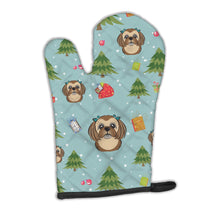 Load image into Gallery viewer, Christmas Chocolate Brown Shih Tzu Oven Mitt BB5038OVMT