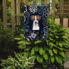 Load image into Gallery viewer, Blue Flowers Jack Russell Terrier Garden Flag - Outdoor Decorative Yard Flag BB5053GF