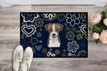 Load image into Gallery viewer, Blue Flowers Jack Russell Terrier Doormat - 18x27 Decorative Floor Mat – Indoor/Outdoor Rug with Artistic Flair BB5053MAT