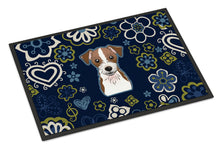 Load image into Gallery viewer, Blue Flowers Jack Russell Terrier Doormat - 18x27 Decorative Floor Mat – Indoor/Outdoor Rug with Artistic Flair BB5053MAT