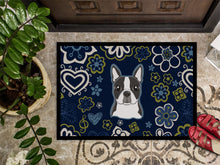 Load image into Gallery viewer, Blue Flowers Boston Terrier Doormat - 24x36 Decorative Floor Mat – Indoor/Outdoor Rug with Artistic Flair BB5054JMAT