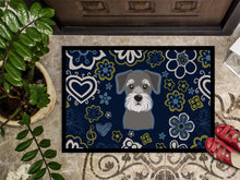 Load image into Gallery viewer, Blue Flowers Schnauzer Doormat - 18x27 Decorative Floor Mat – Indoor/Outdoor Rug with Artistic Flair BB5057MAT