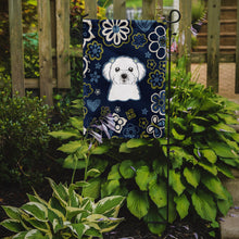 Load image into Gallery viewer, Blue Flowers Maltese Garden Flag - Outdoor Decorative Yard Flag