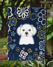 Load image into Gallery viewer, Blue Flowers Maltese Garden Flag - Outdoor Decorative Yard Flag