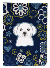 Load image into Gallery viewer, Blue Flowers Maltese Garden Flag - Outdoor Decorative Yard Flag